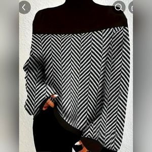 Tweed patterned sweater